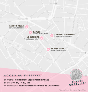 Festival Tournée Générale - Carte des bars